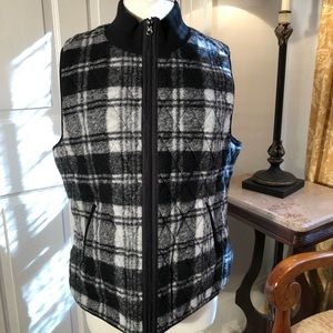 Adrienne Vittadini Plaid Vest